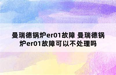 曼瑞德锅炉er01故障 曼瑞德锅炉er01故障可以不处理吗